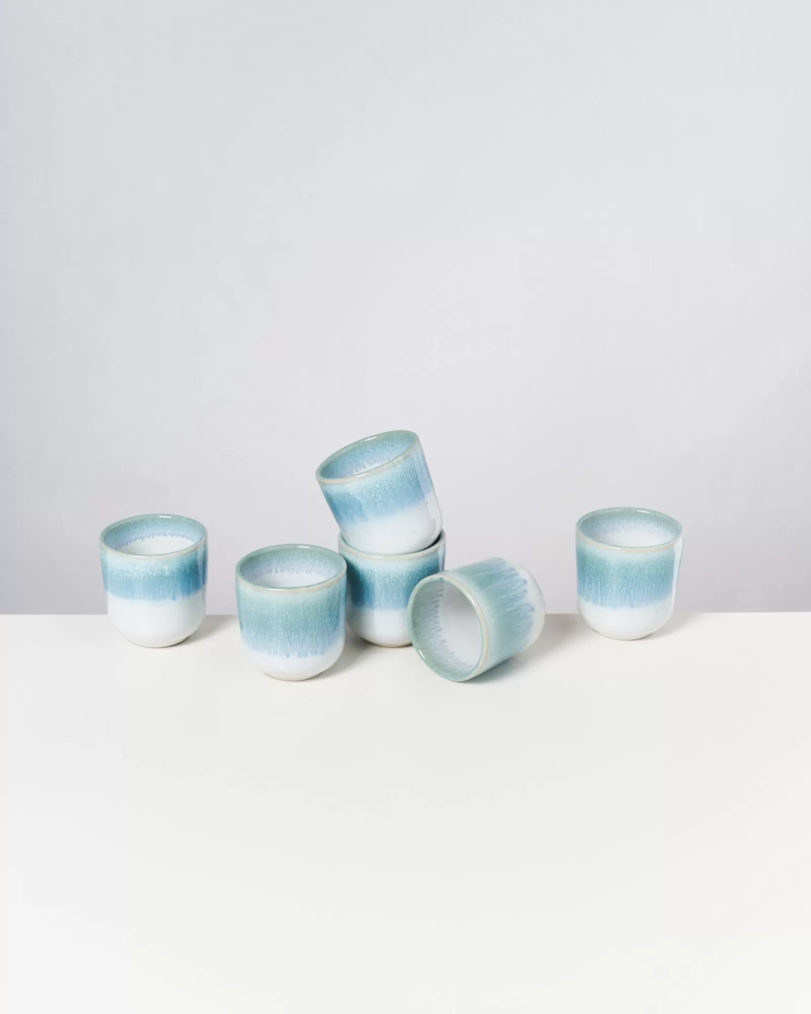 Motel a Miio Alcachofra - Set Of 6 Cups Small Greenblue green Blue Fashion