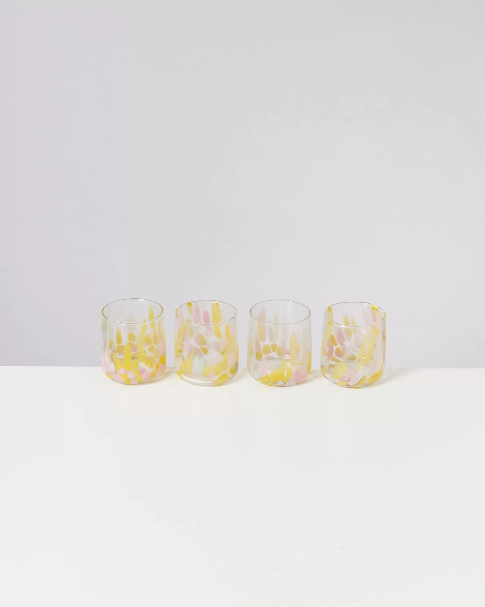 Motel a Miio Alegria - Set Of 4 Glasses Small Big Drops Pink Yellow big drops rosa yellow Online