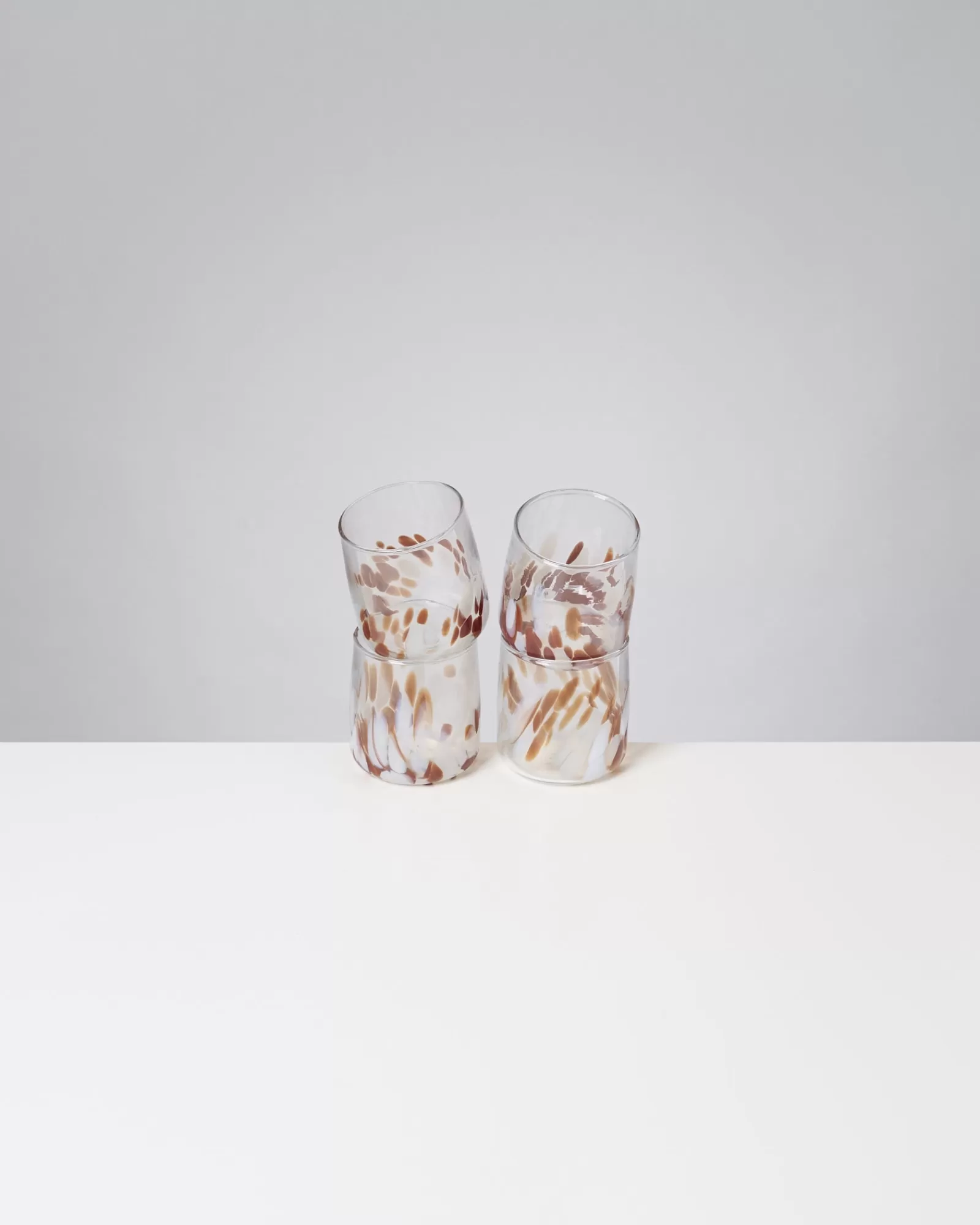 Motel a Miio Alegria Set Of 4 Glasses Small big drops amber sand Online