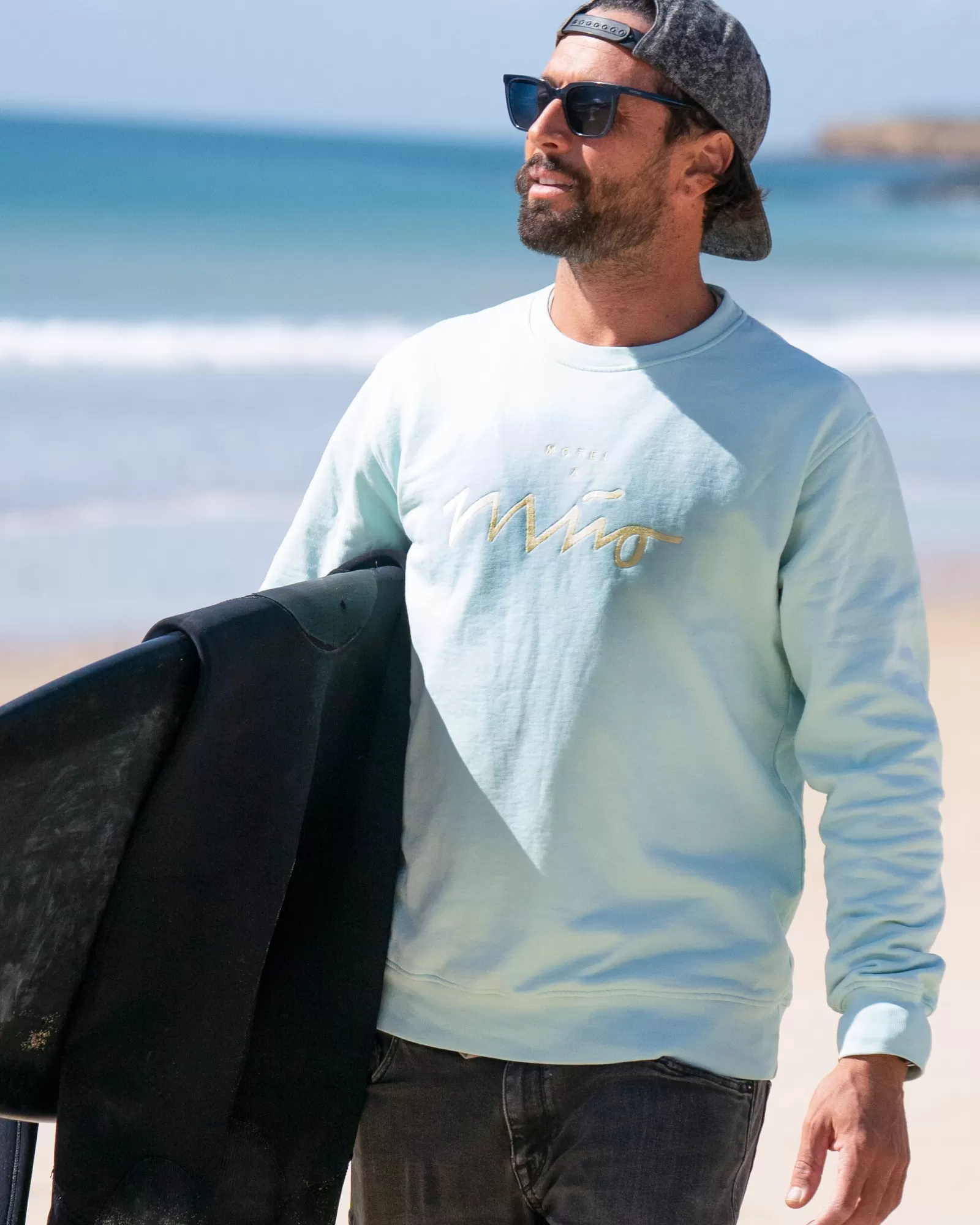 Motel a Miio Sweatshirt Men Aqua Yellow mint gelb Shop